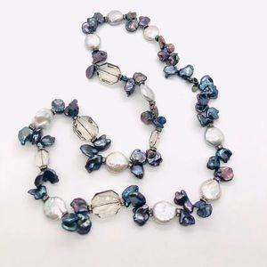 🔥Gorgeous vintage Lucas Lamenth Keshi pearl necklace!